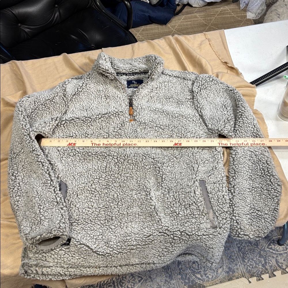 SIMPLY SOUTHERN Sherpa Pullover Quarter Zip Cozy Large